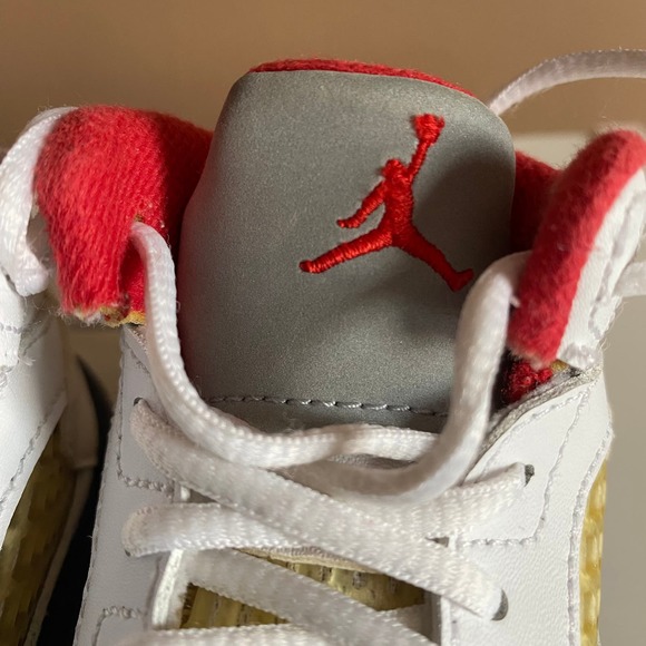 Nike Air Jordan 5 Retro TD Low Fire Red Toddler 5C Shoe Sneaker 440890-100 - Picture 5 of 16